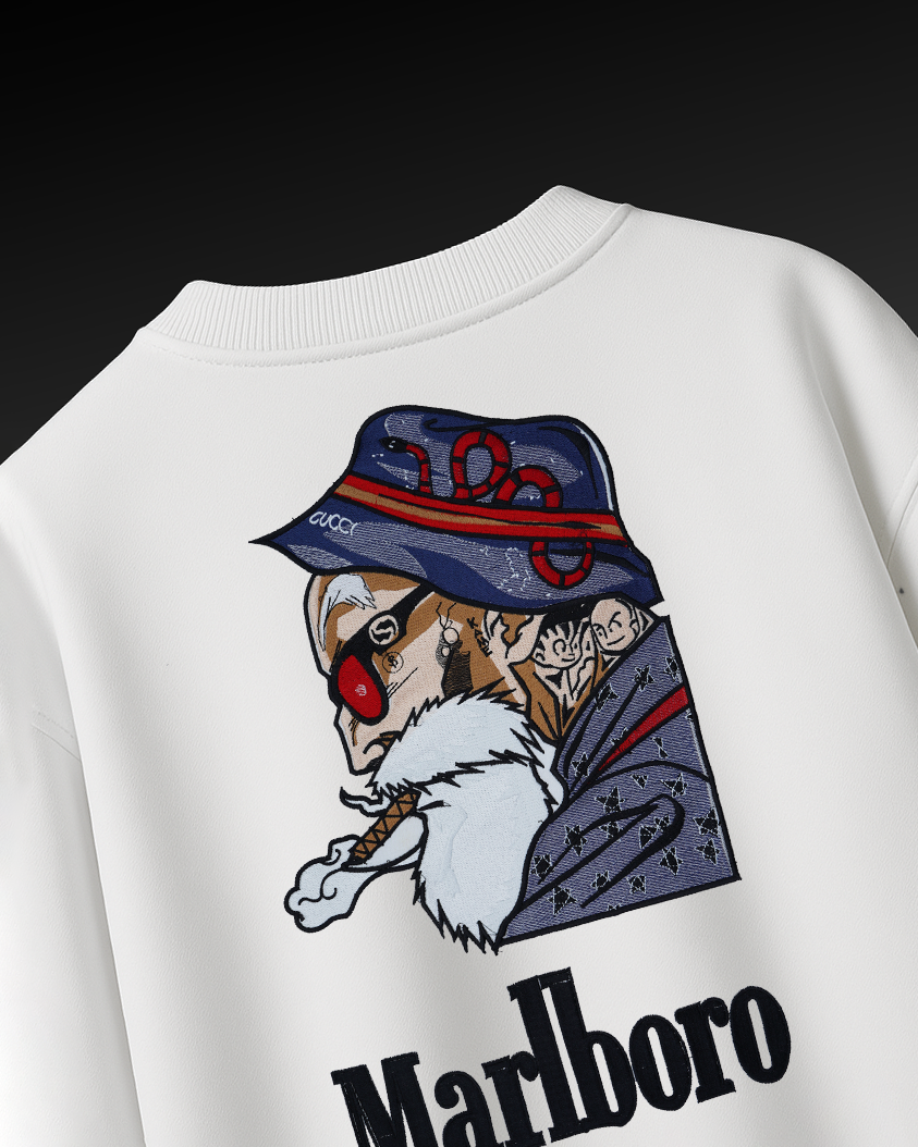 MARLBORO EMBROIDERY OVER-SIZED T SHIRT