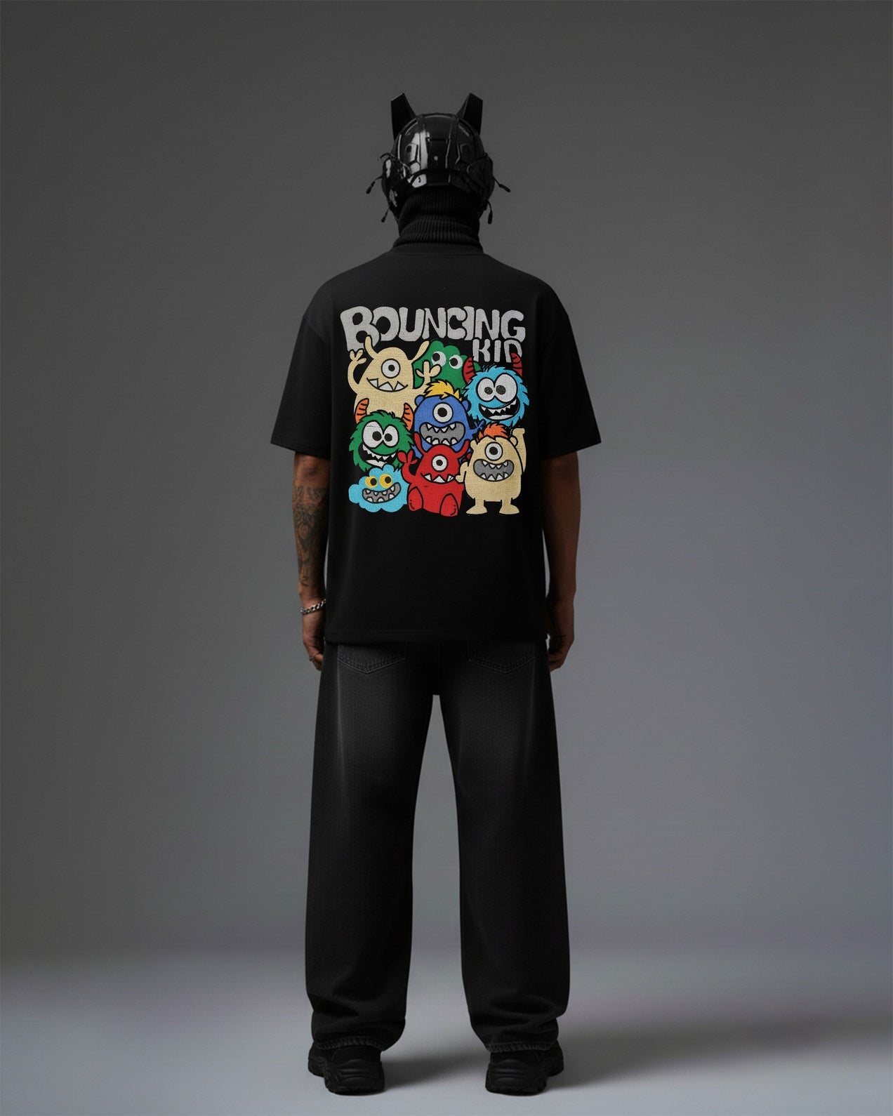 BOUNCING KIDZ EMBROIDERY OVER-SIZED T SHIRT