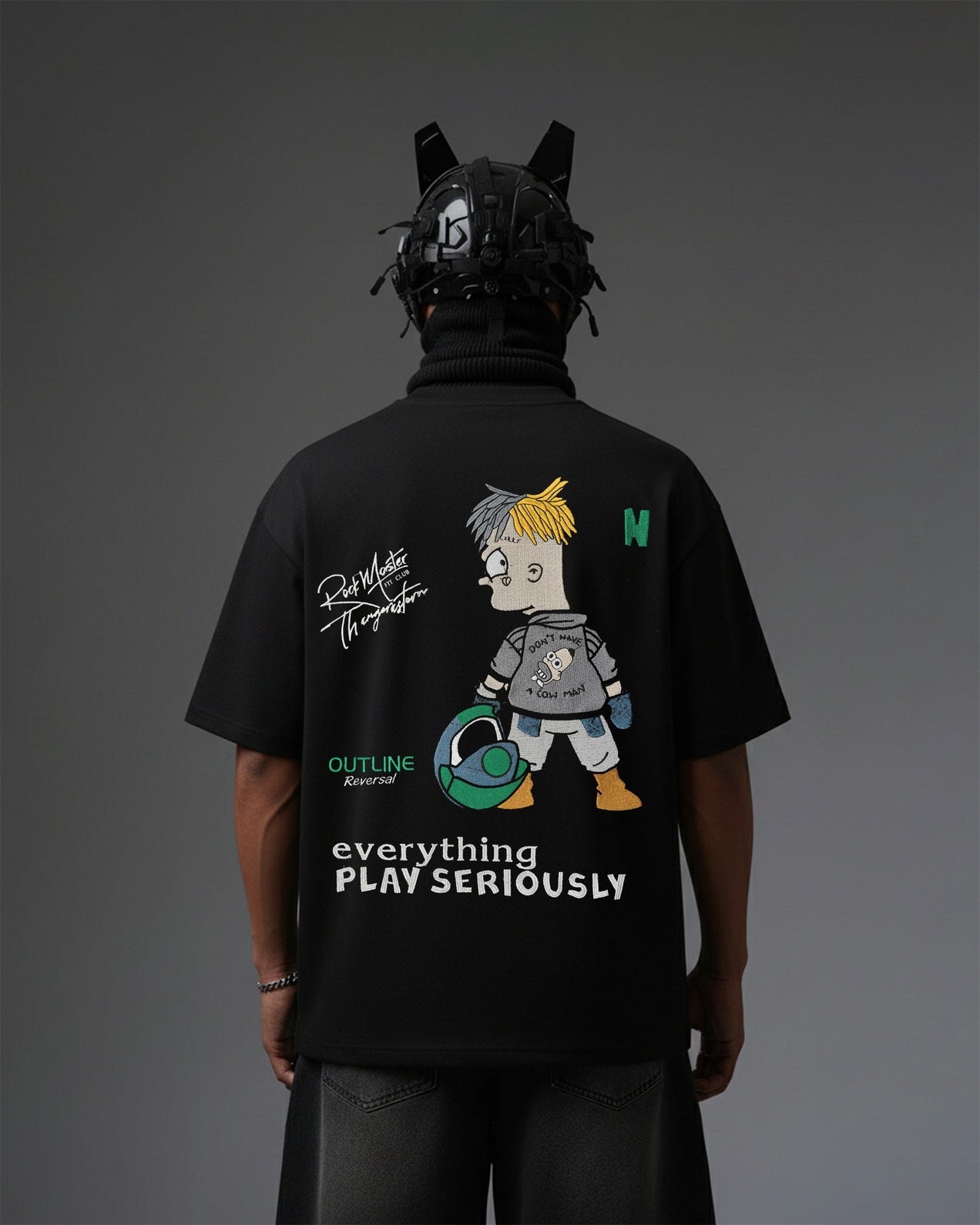 HOWLEY EMBROIDERY OVER-SIZED T SHIRT