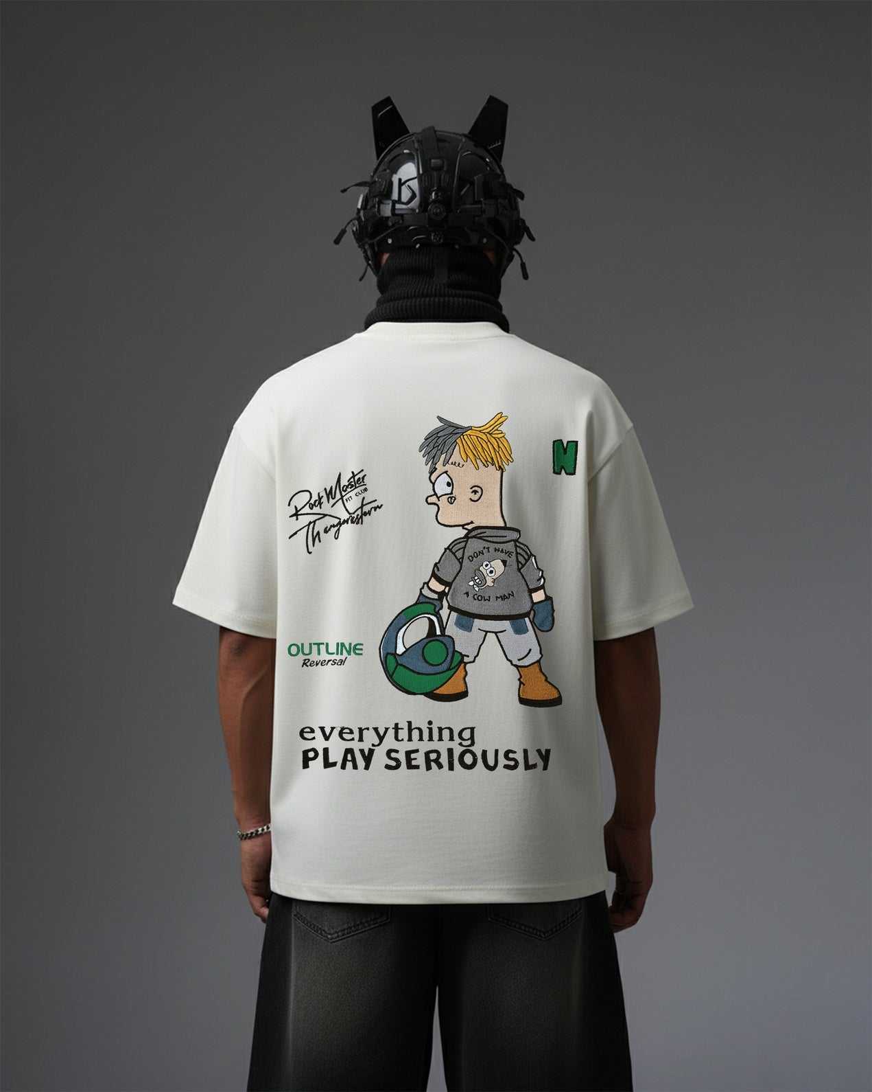 HOWLEY EMBROIDERY OVER-SIZED T SHIRT