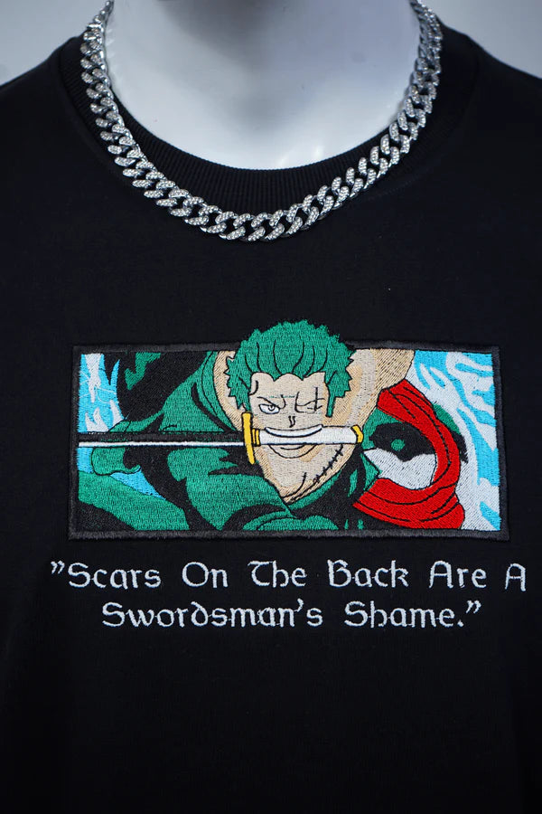 ZORO EMBROIDERY OVER-SIZED T SHIRT - My Store