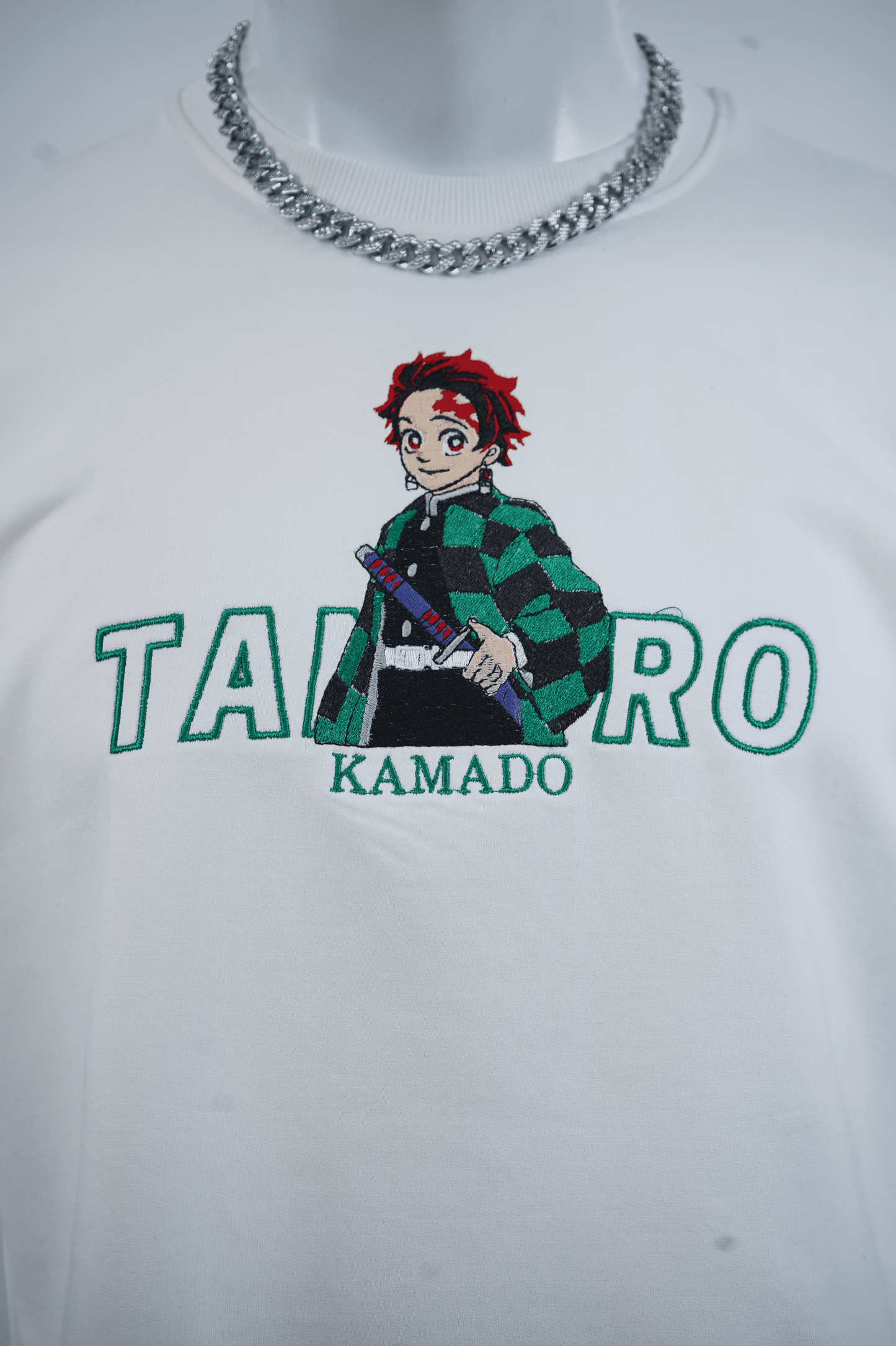 TANJIRO EMBROIDERY OVER-SIZED T SHIRT - My Store
