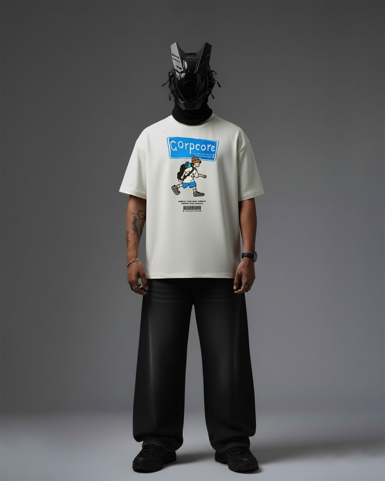 CORPCORE EMBROIDERY OVER-SIZED T SHIRT