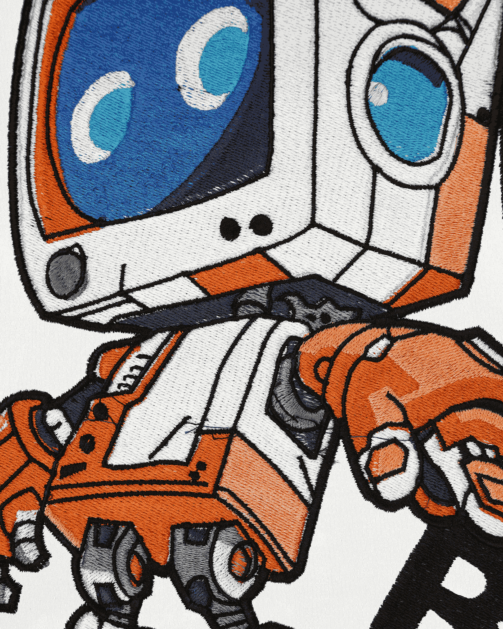 SKATER-BOT EMBROIDERY OVER-SIZED T SHIRT
