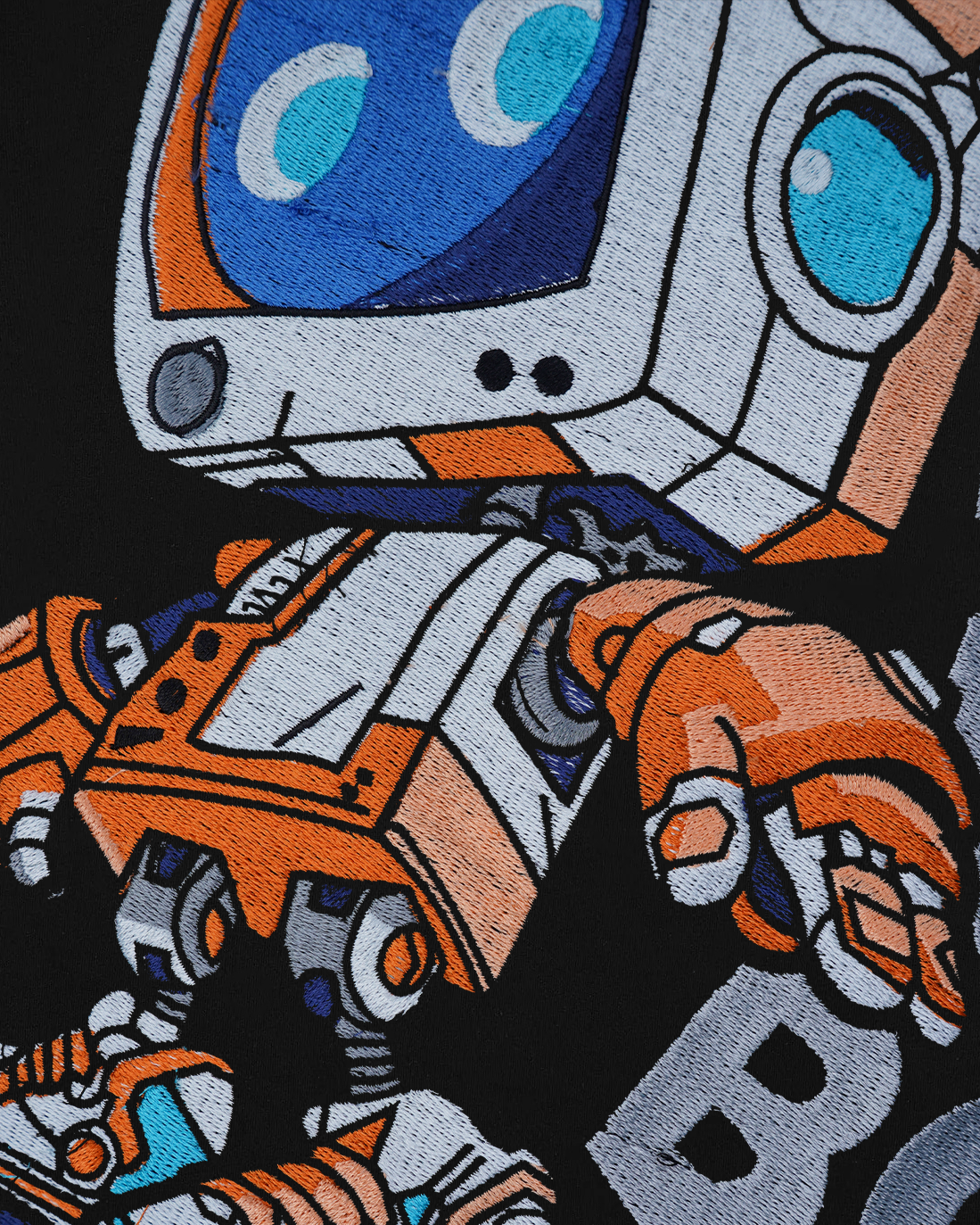 SKATER-BOT EMBROIDERY OVER-SIZED T SHIRT