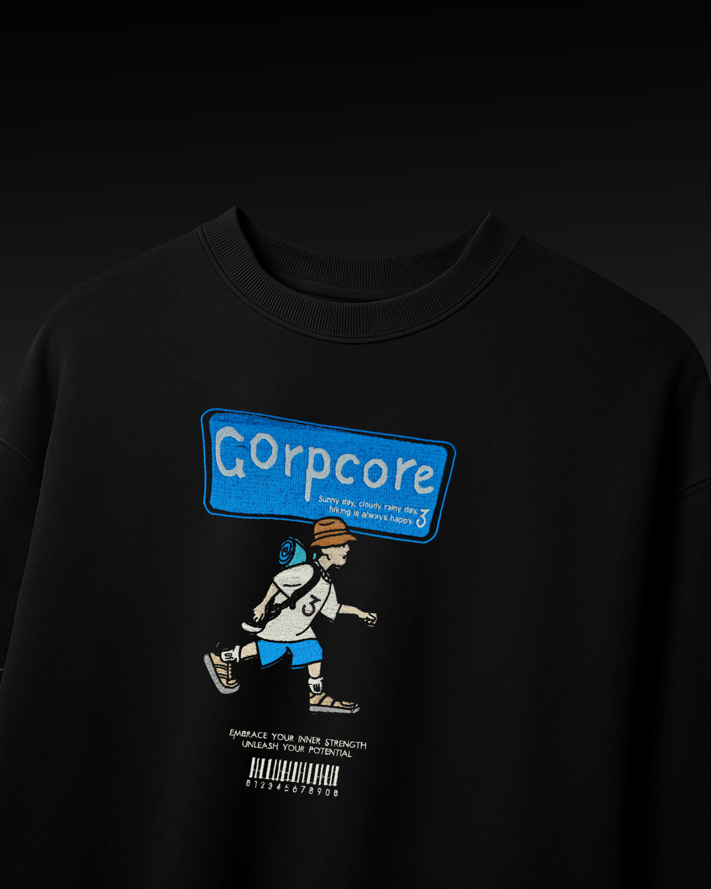 CORPCORE EMBROIDERY OVER-SIZED T SHIRT