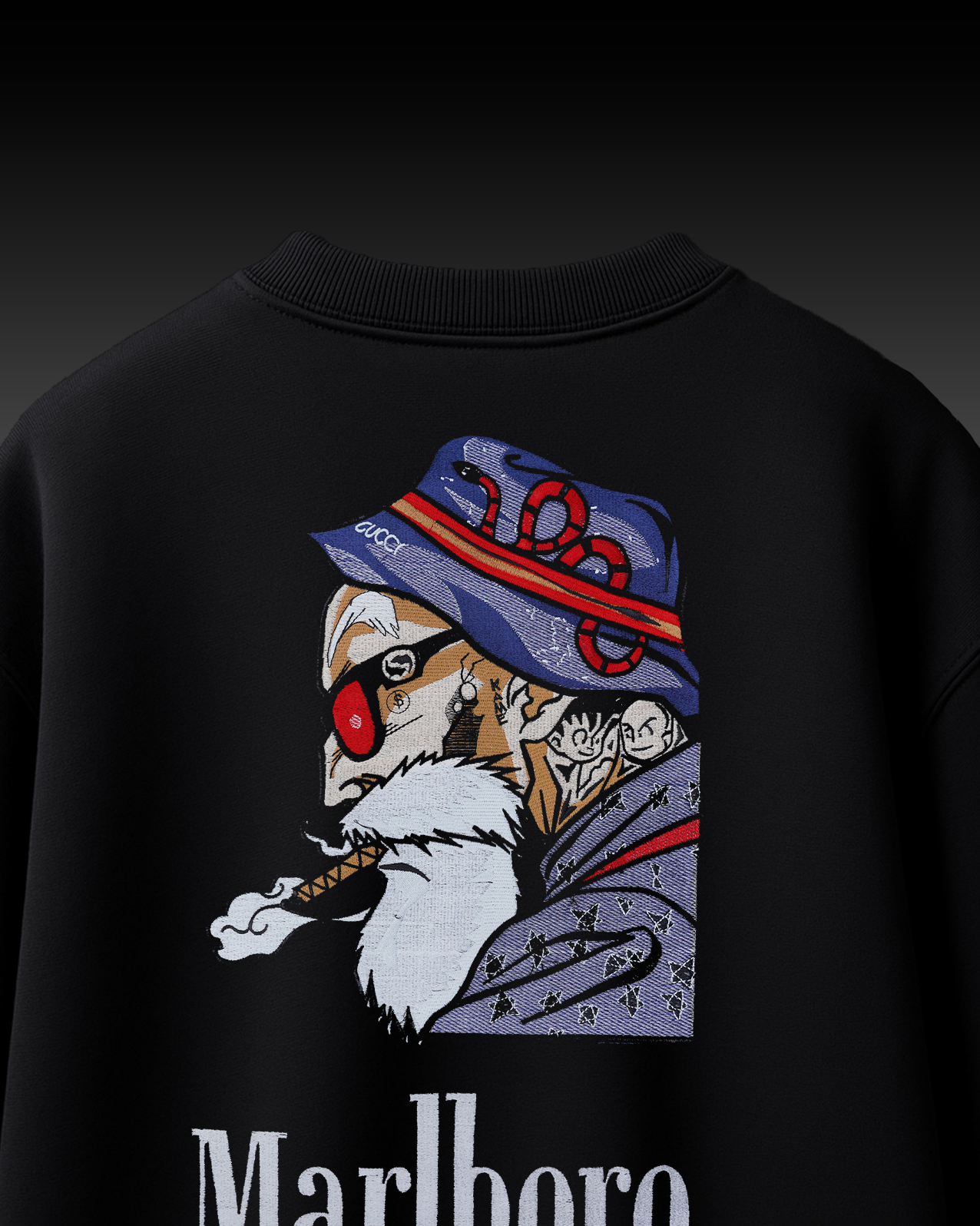 MARLBORO EMBROIDERY OVER-SIZED T SHIRT