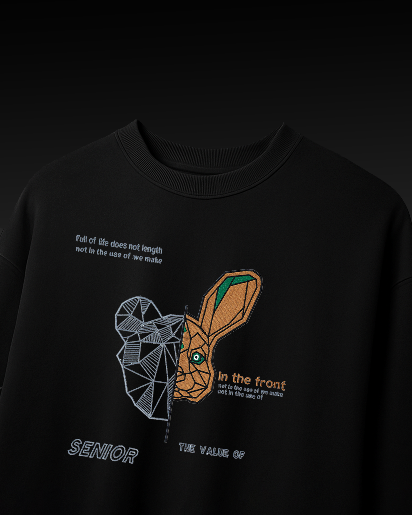 SENIOR TEDDY EMBROIDERY OVER-SIZED T SHIRT