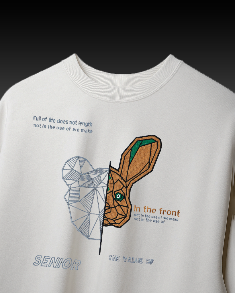 SENIOR TEDDY EMBROIDERY OVER-SIZED T SHIRT