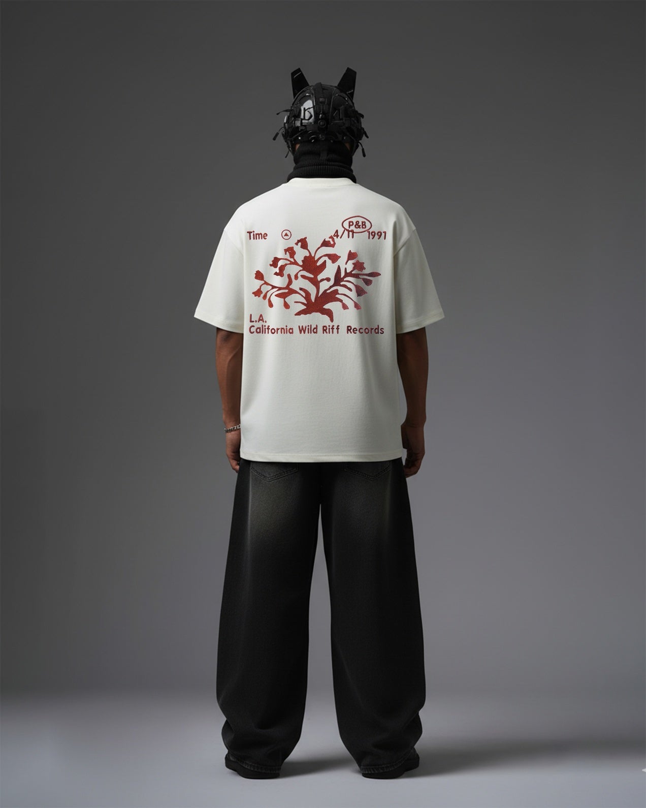 BONSAI TREE EMBROIDERY OVER-SIZED T SHIRT