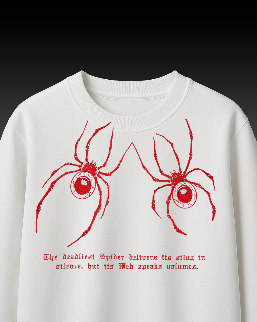 SPIDERS EMBROIDERY OVER-SIZED T SHIRT