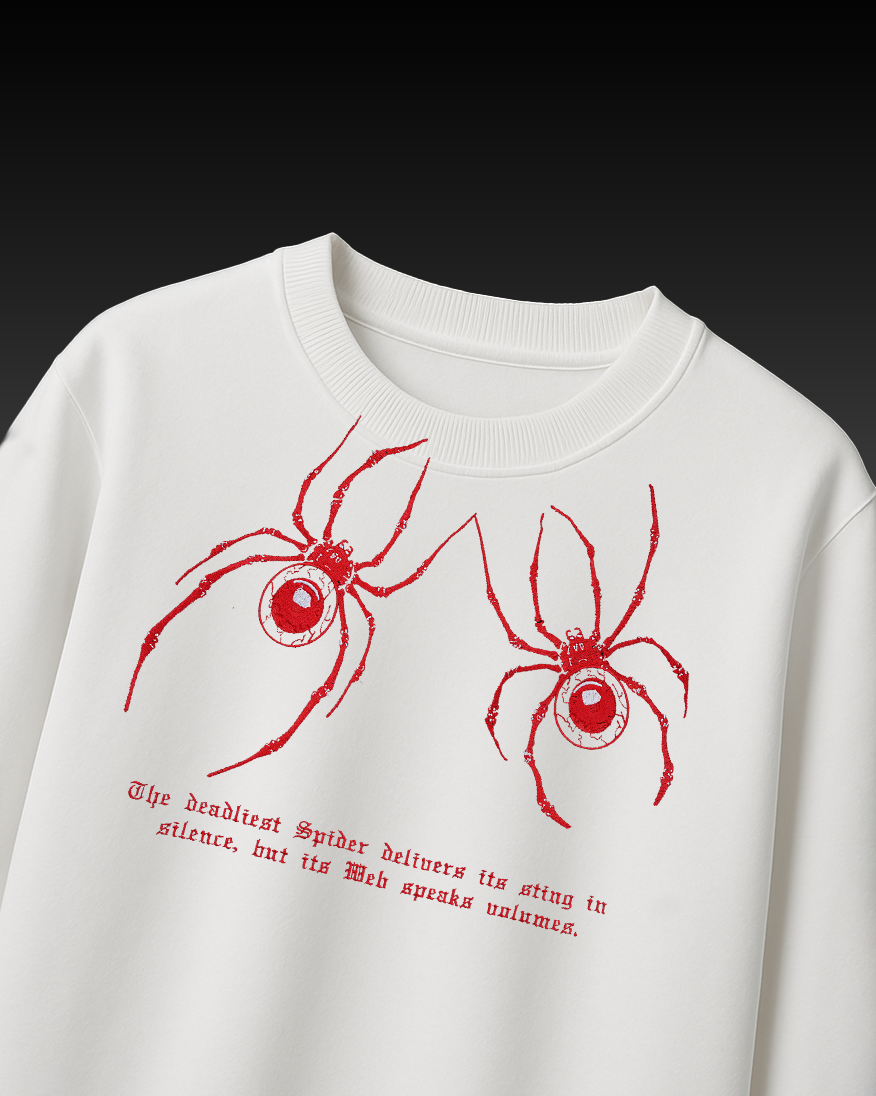 SPIDERS EMBROIDERY OVER-SIZED T SHIRT