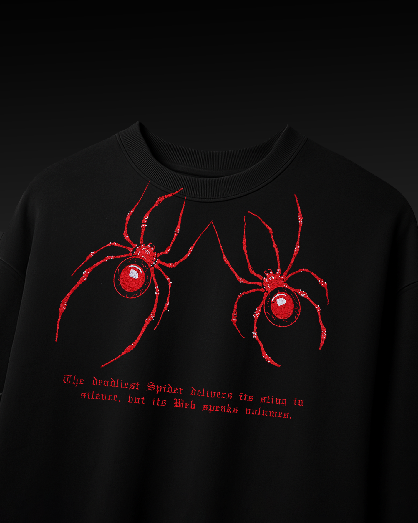 SPIDERS EMBROIDERY OVER-SIZED T SHIRT