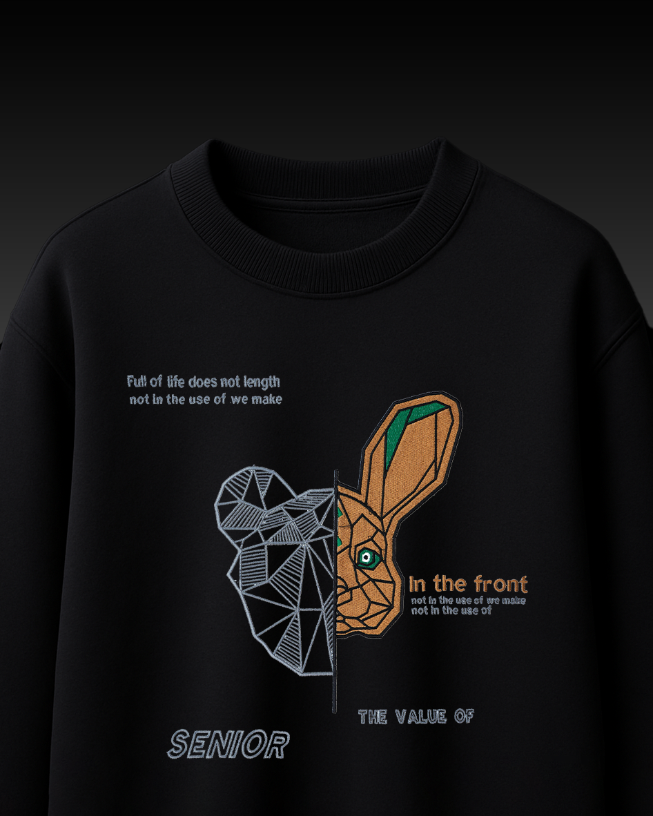 SENIOR TEDDY EMBROIDERY OVER-SIZED T SHIRT