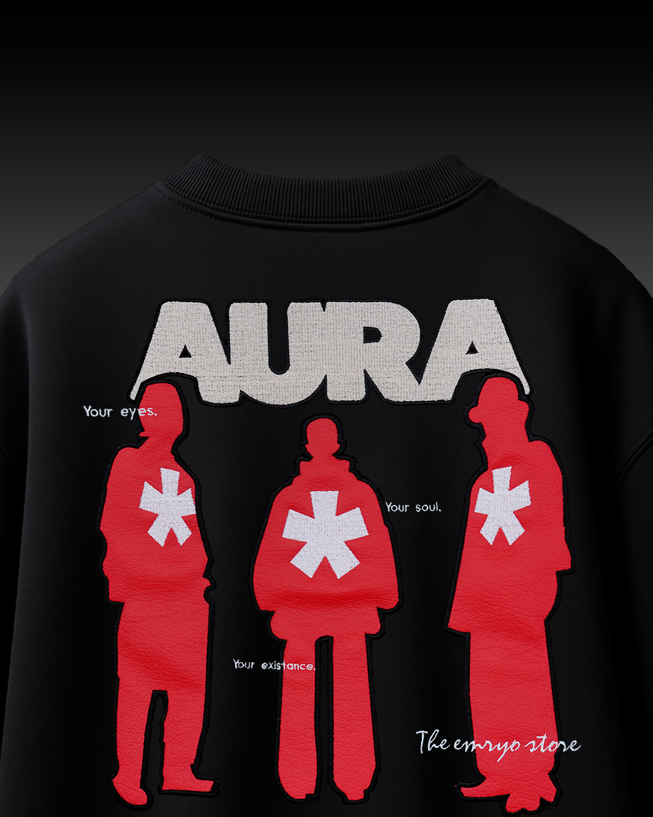 AURA APPLIQUE WITH EMBROIDERY OVER-SIZED T SHIRT