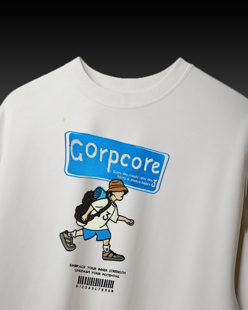 CORPCORE EMBROIDERY OVER-SIZED T SHIRT