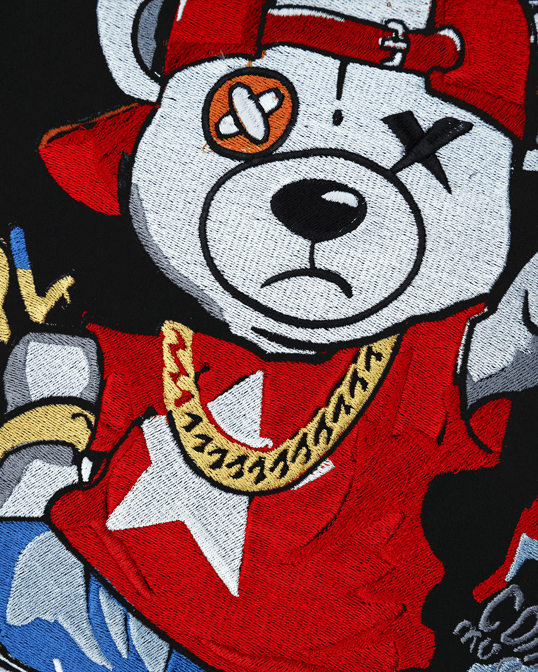 COOL BEAR EMBROIDERY OVER-SIZED T SHIRT