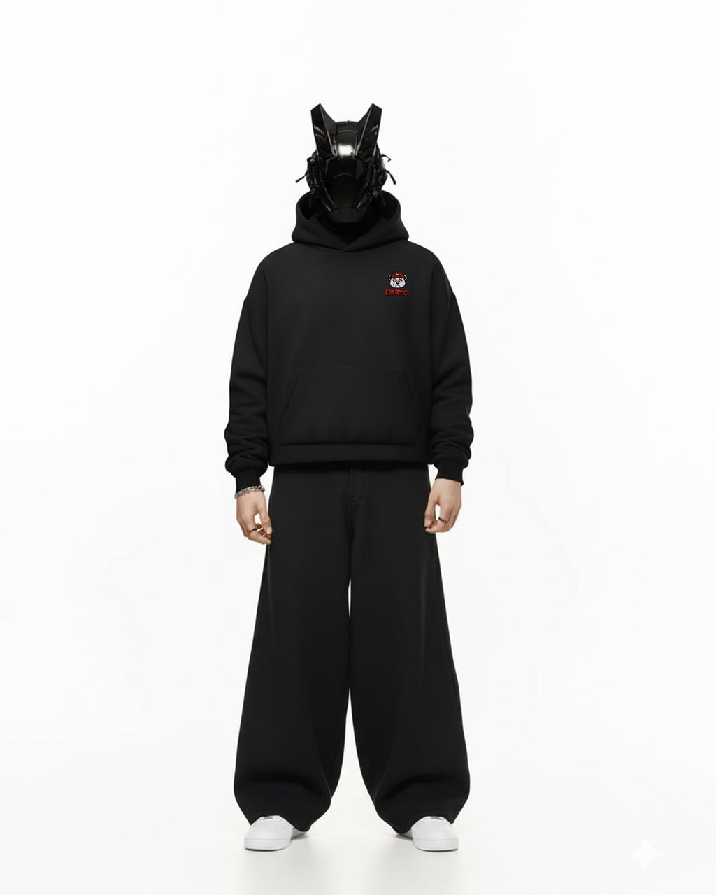 COOL BEAR EMBROIDERED OVERSIZED HOODIE