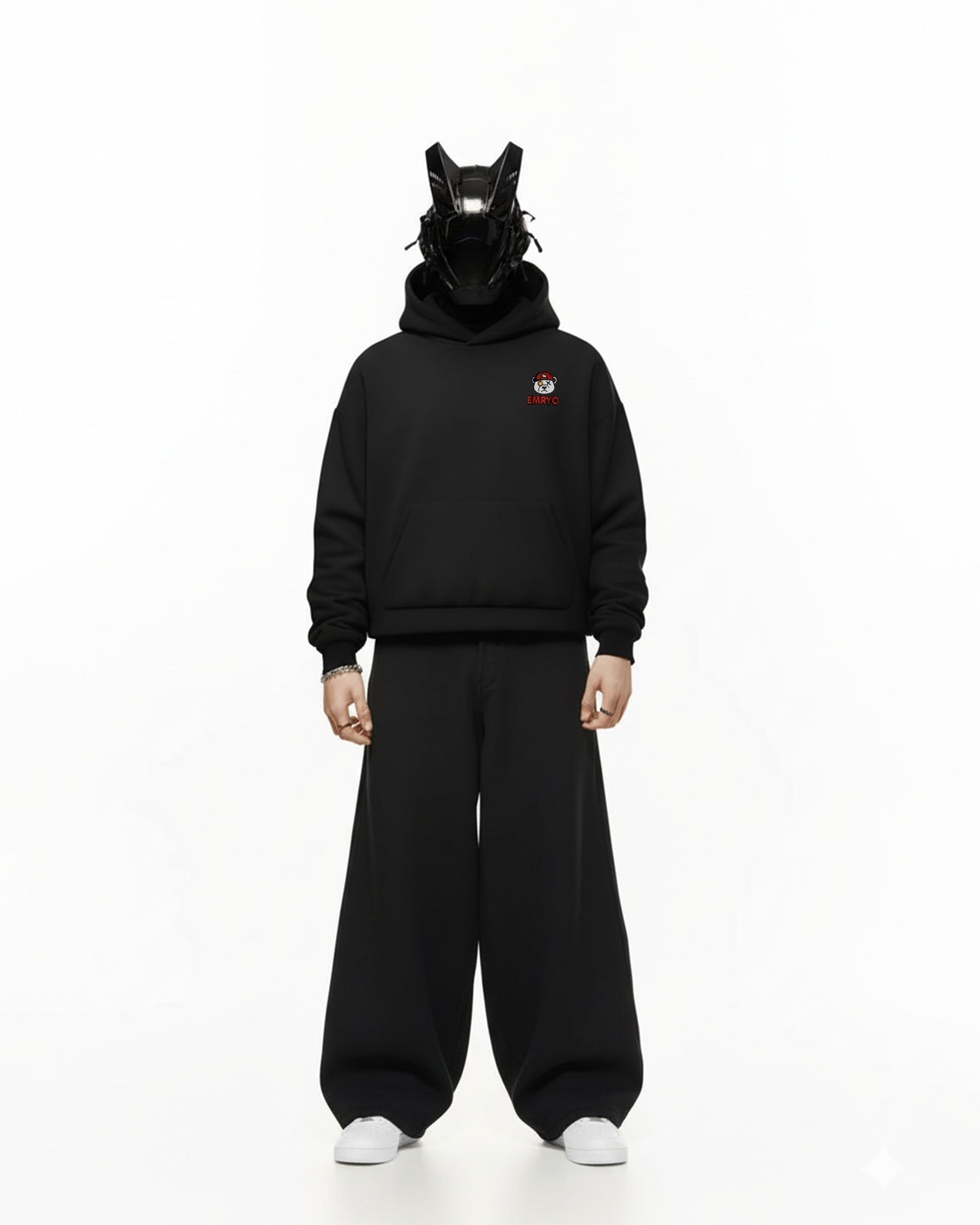 COOL BEAR EMBROIDERED OVERSIZED HOODIE