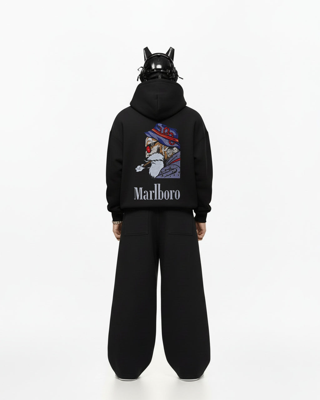 MARLBORO EMBROIDERED OVER-SIZED HOODIE