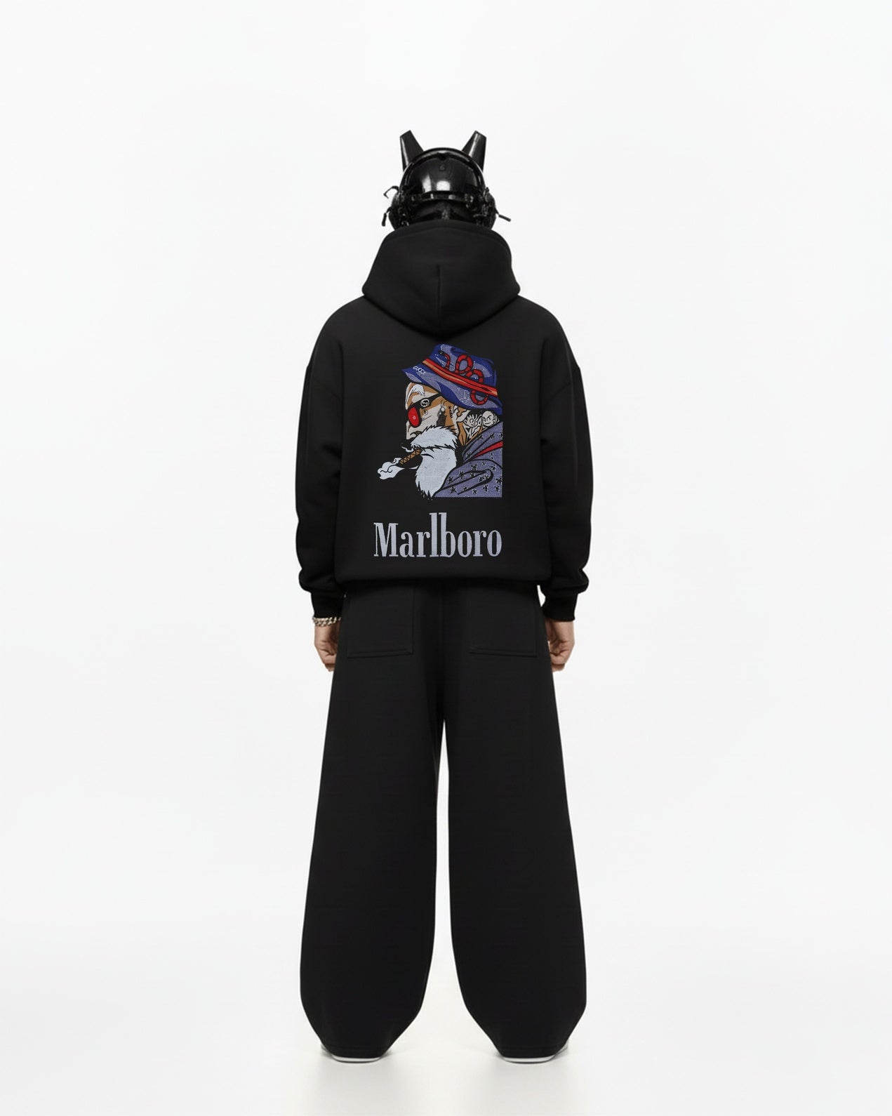 MARLBORO EMBROIDERED OVER-SIZED HOODIE