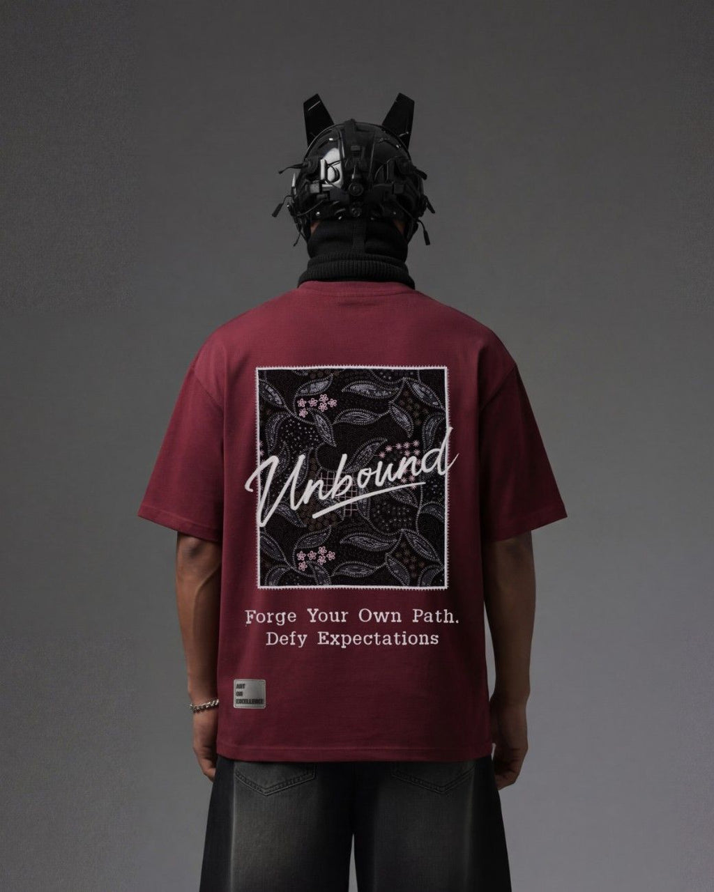 UNBOUND Appliqué Embroidery Oversized T-Shirt