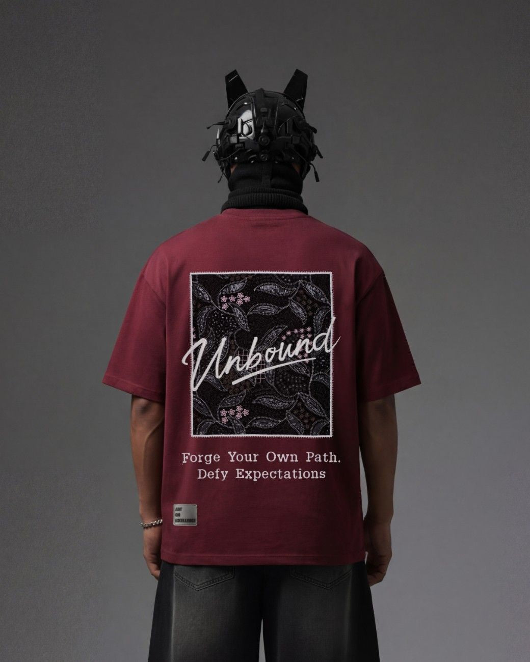 UNBOUND Appliqué Embroidery Oversized T-Shirt