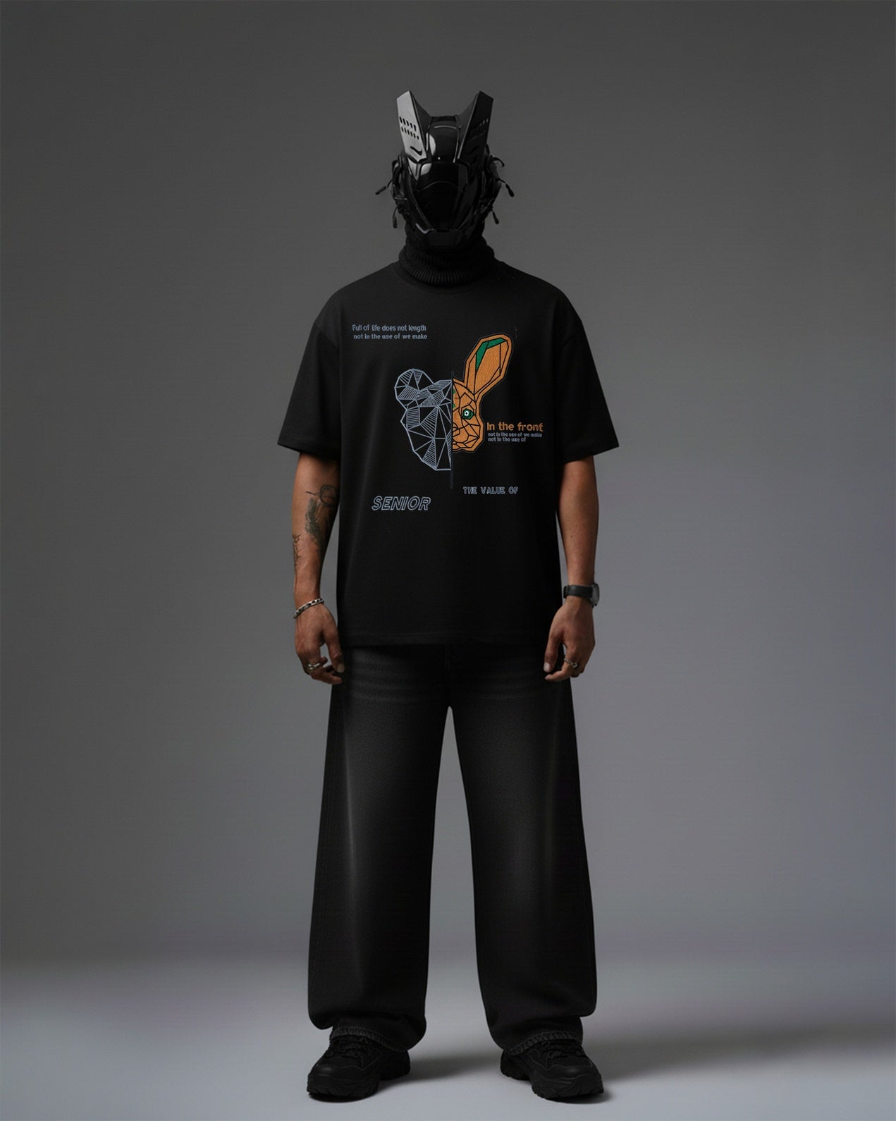 SENIOR TEDDY EMBROIDERY OVER-SIZED T SHIRT