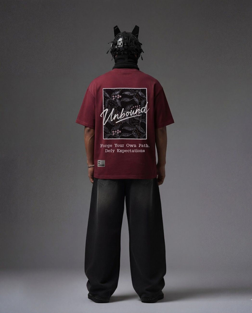 UNBOUND Appliqué Embroidery Oversized T-Shirt