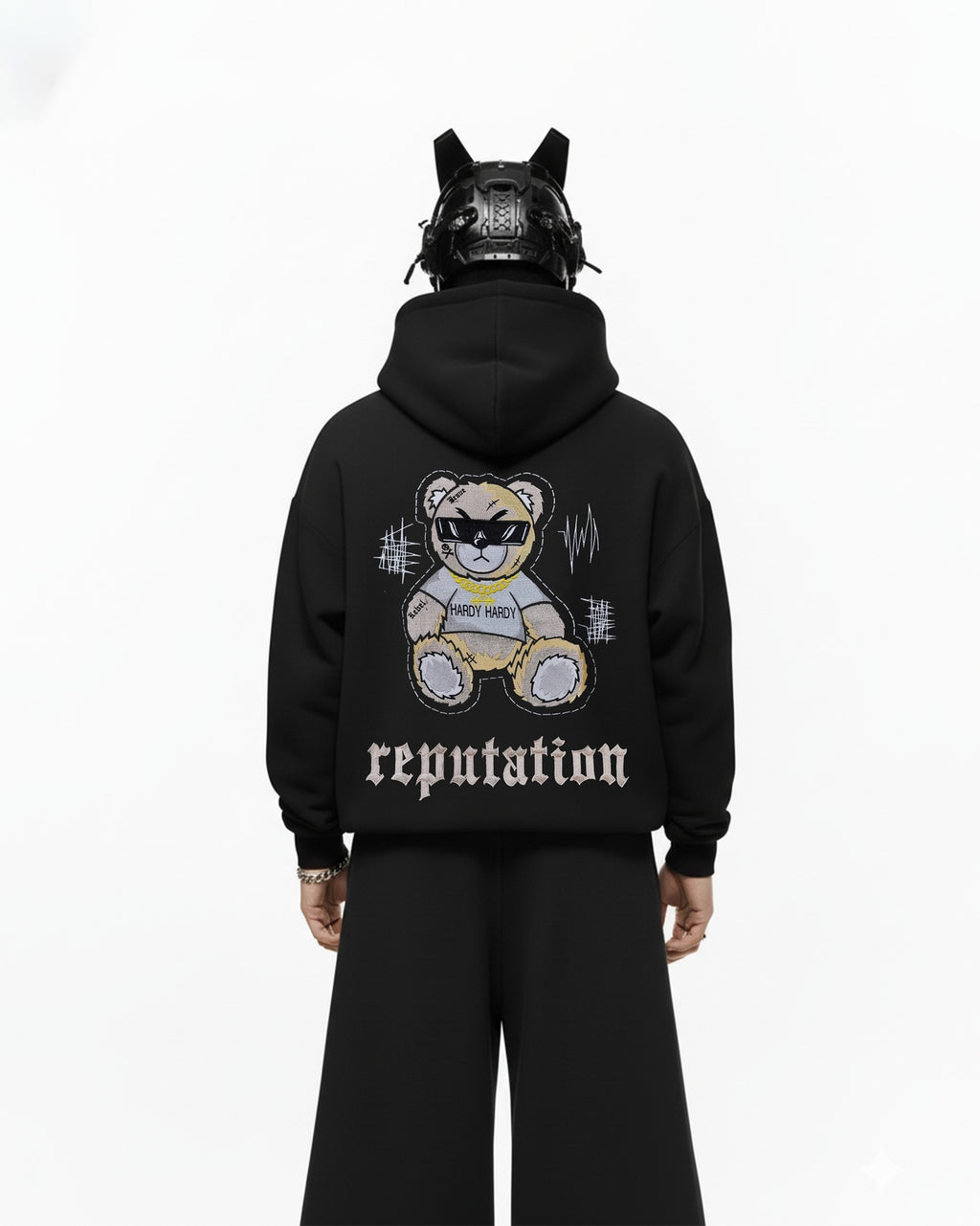 HARDY BEAR EMBROIDERED OVER-SIZED HOODIE