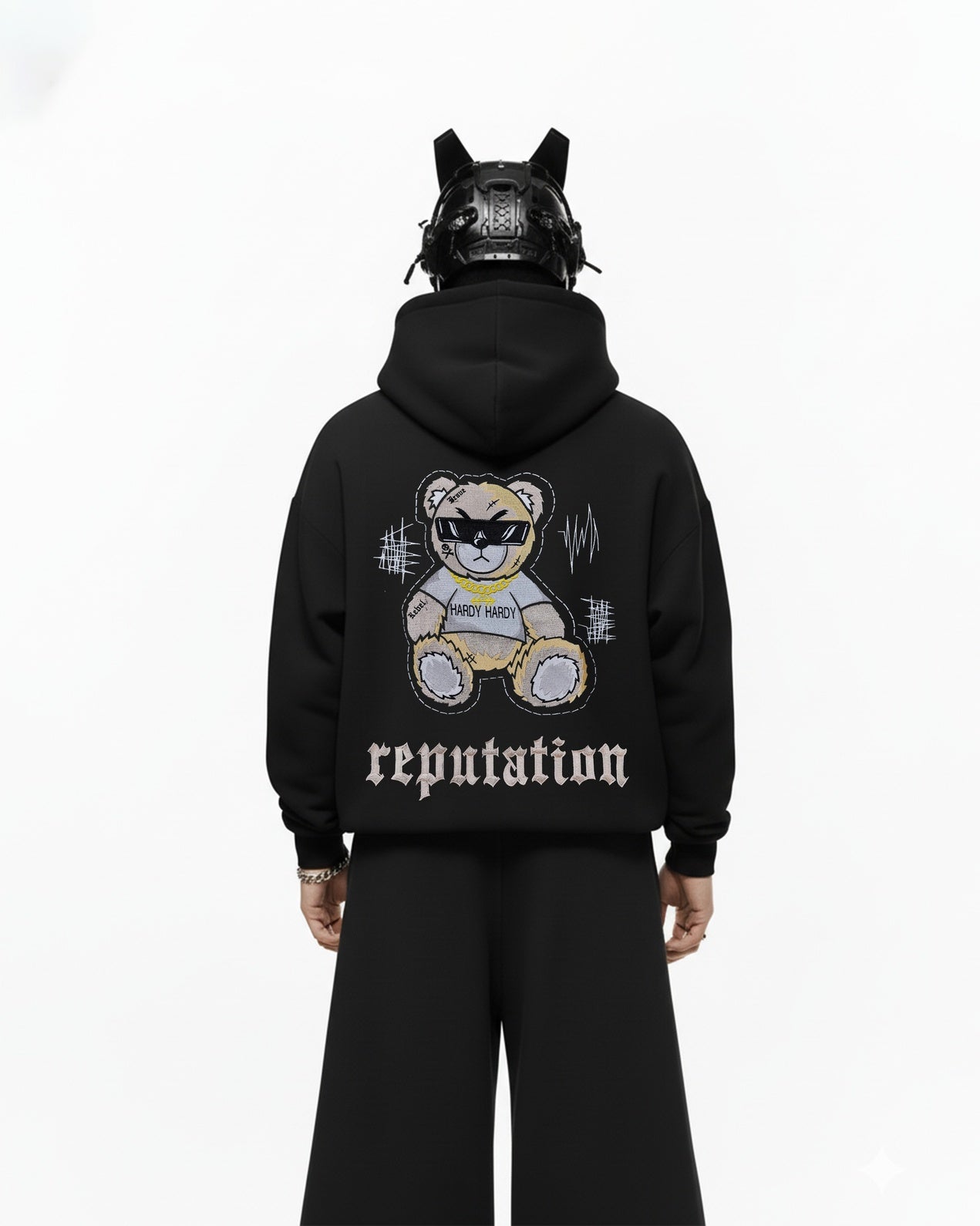 HARDY BEAR EMBROIDERED OVER-SIZED HOODIE