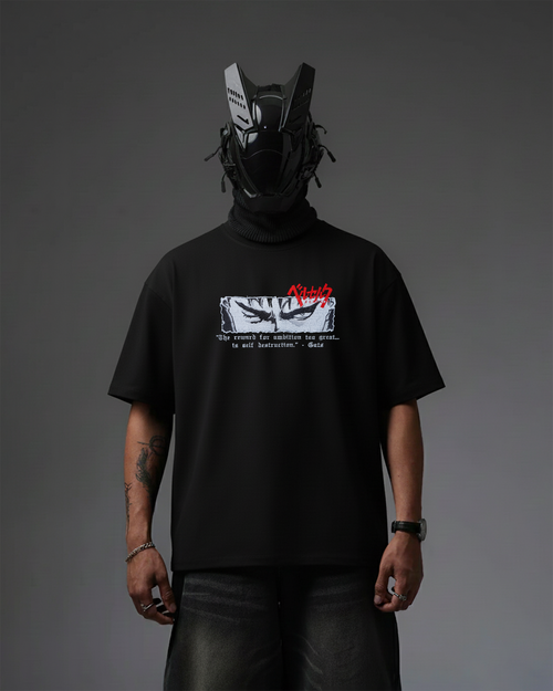 BERSERK EMBROIDERY OVER-SIZED T SHIRT