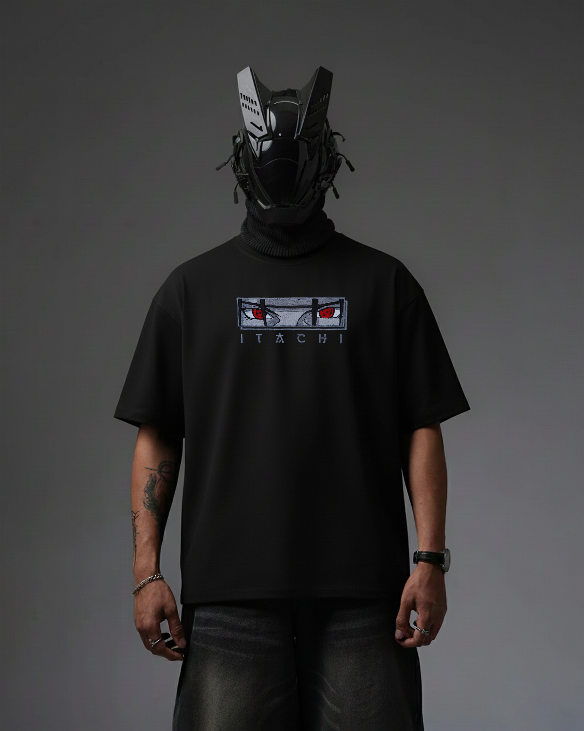 ITACHI EMBROIDERY OVER-SIZED T SHIRT