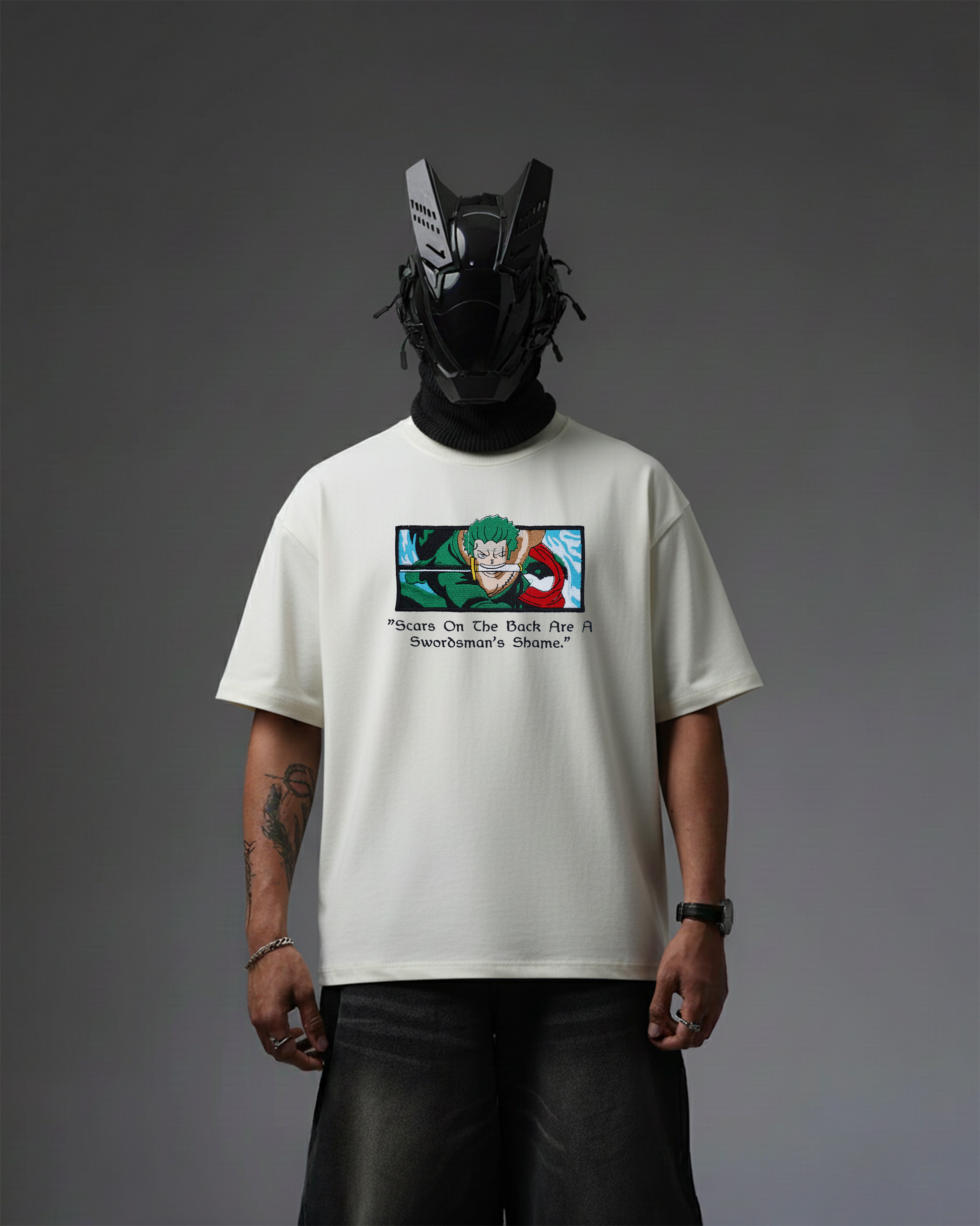 ZORO EMBROIDERY OVER-SIZED T SHIRT