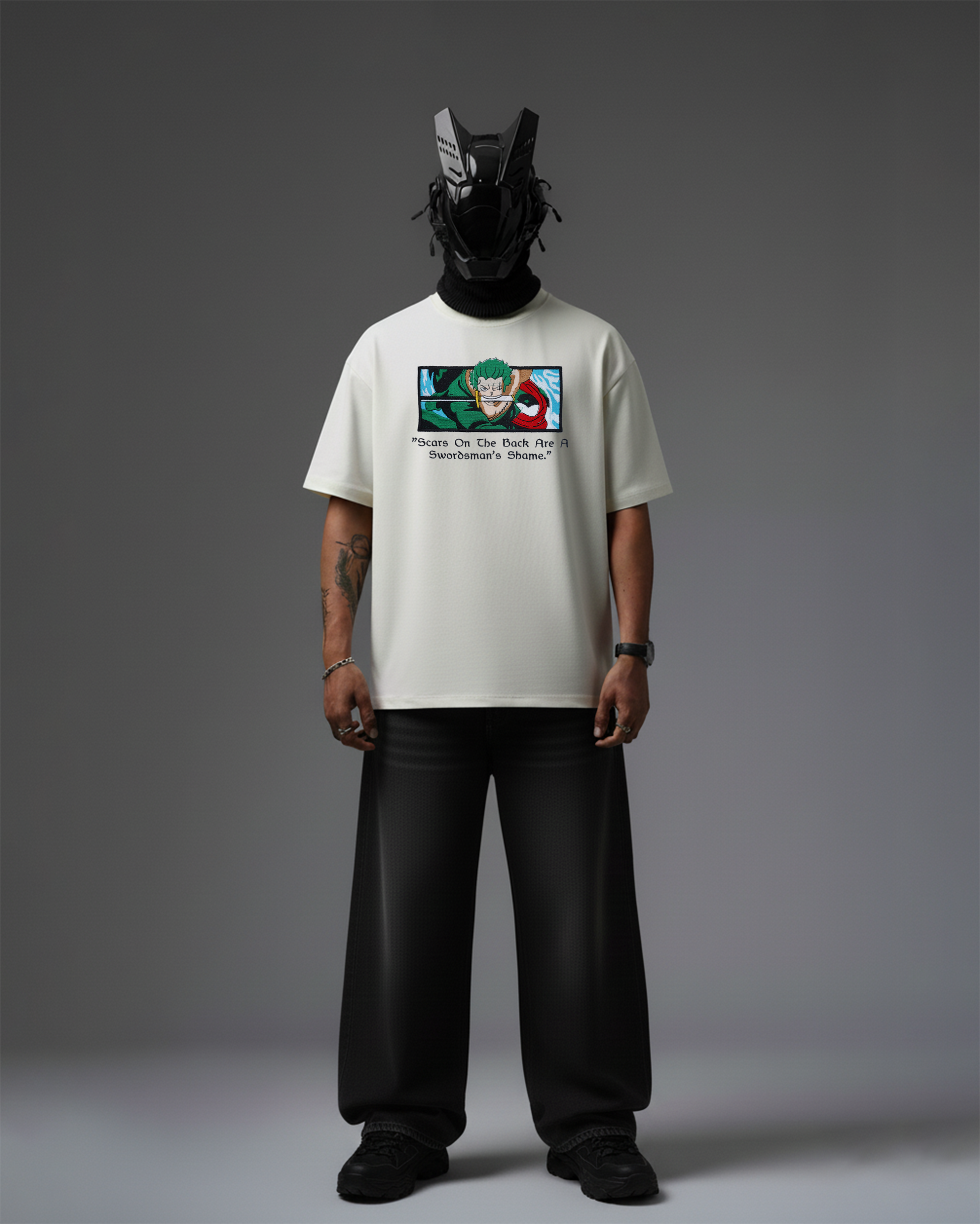 ZORO EMBROIDERY OVER-SIZED T SHIRT