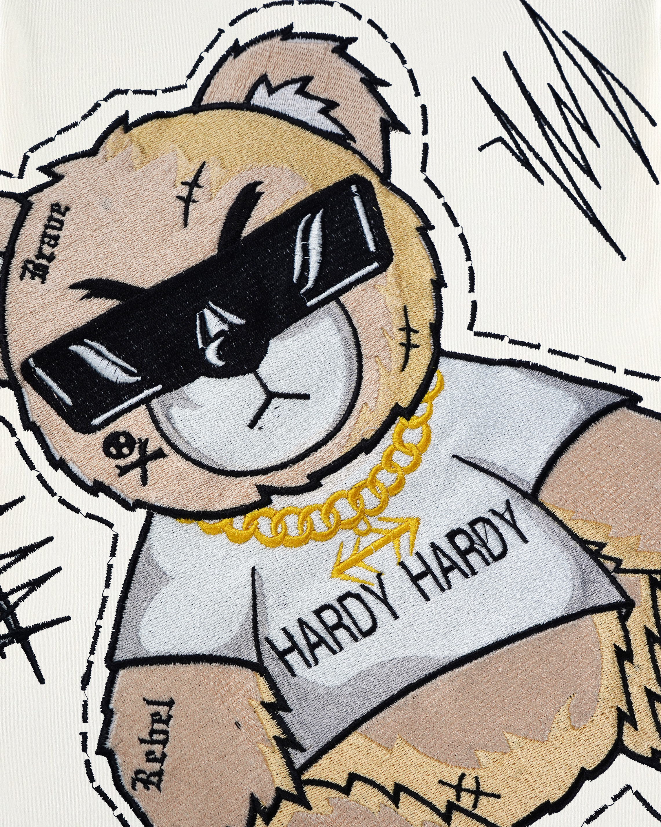 HARDY BEAR EMBROIDERED OVER-SIZED HOODIE