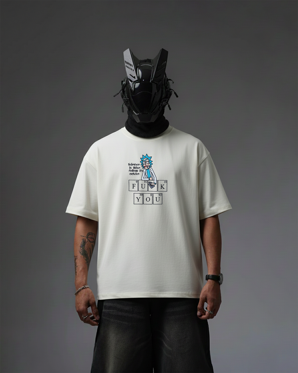 FUCK YOU EMBROIDERY OVER-SIZED T SHIRT