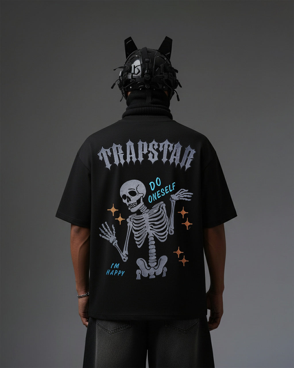 TRAPSTAR SKELETON EMBROIDERY OVER-SIZED T SHIRT
