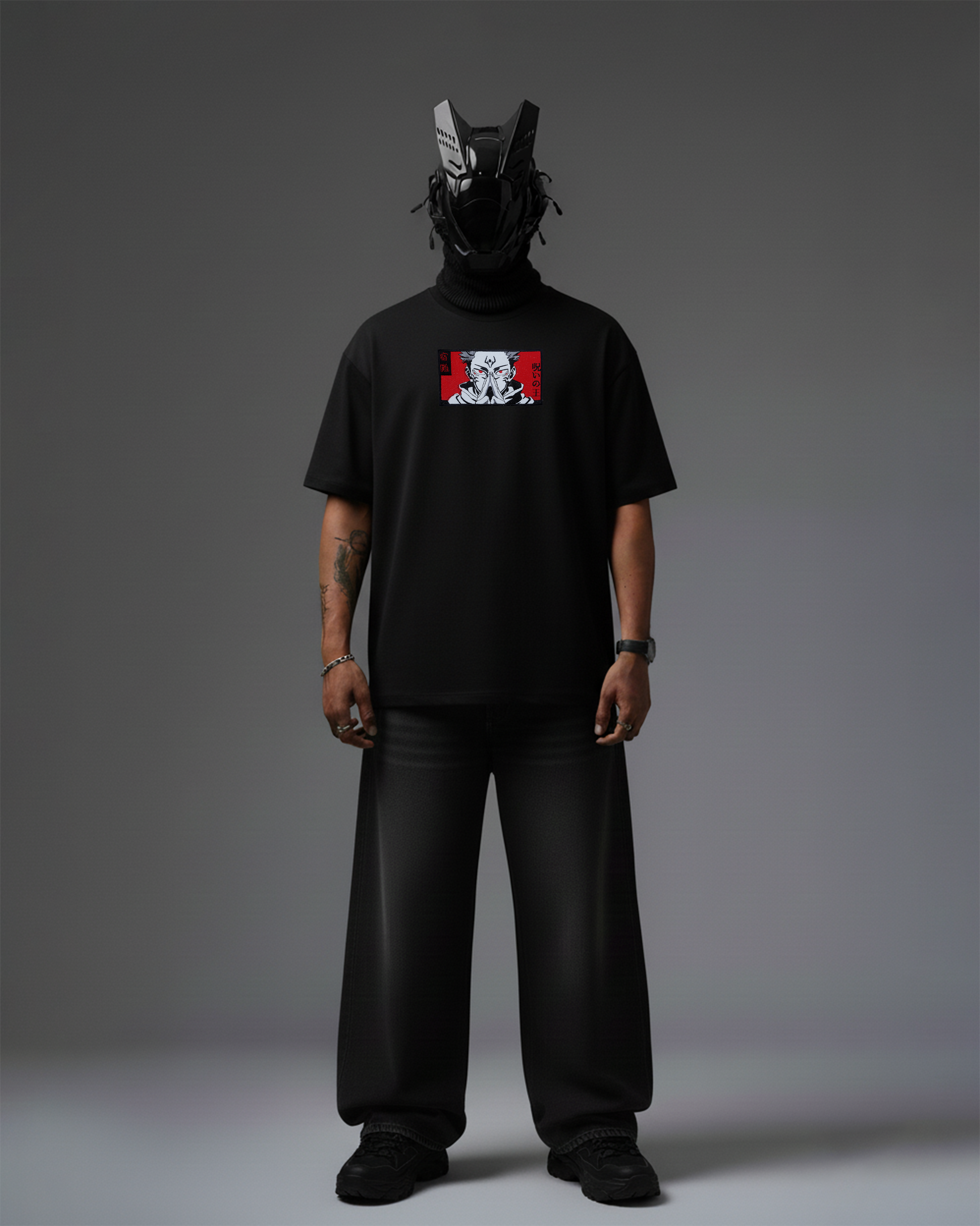 SUKUNA EMBROIDERY OVERSIZED T SHIRT