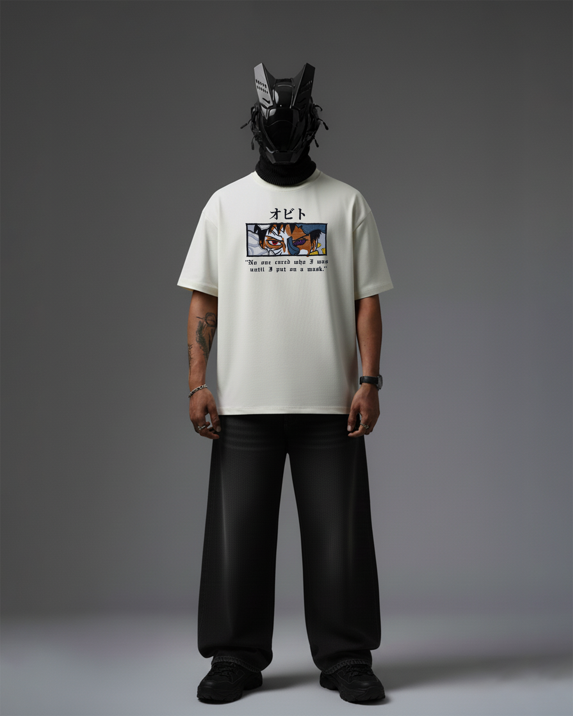 OBITO EMBROIDERY OVER-SIZED T SHIRT