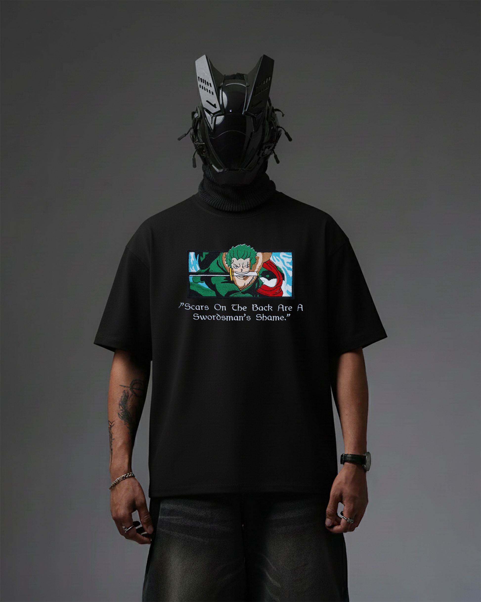 ZORO EMBROIDERY OVER-SIZED T SHIRT