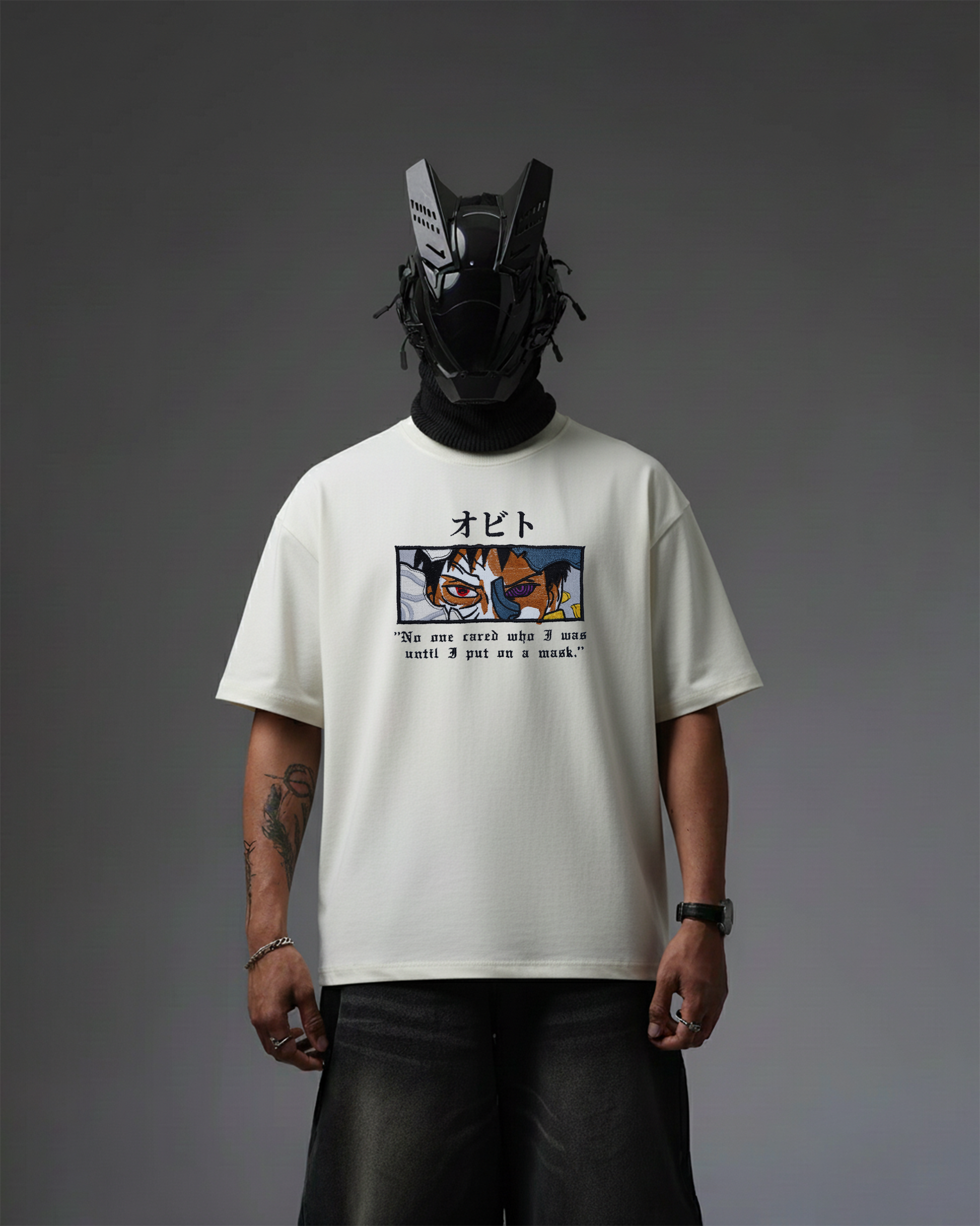 OBITO EMBROIDERY OVER-SIZED T SHIRT