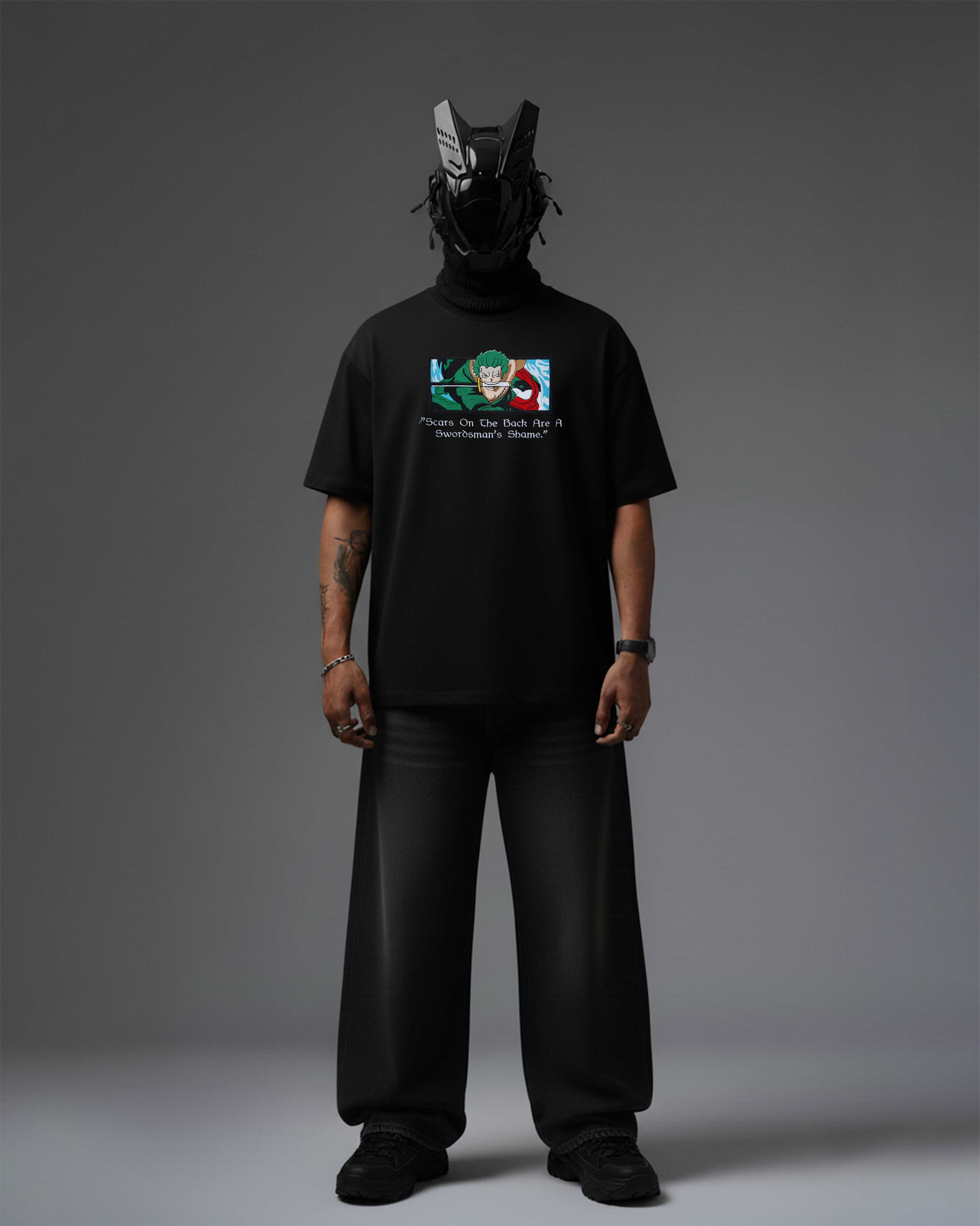 ZORO EMBROIDERY OVER-SIZED T SHIRT