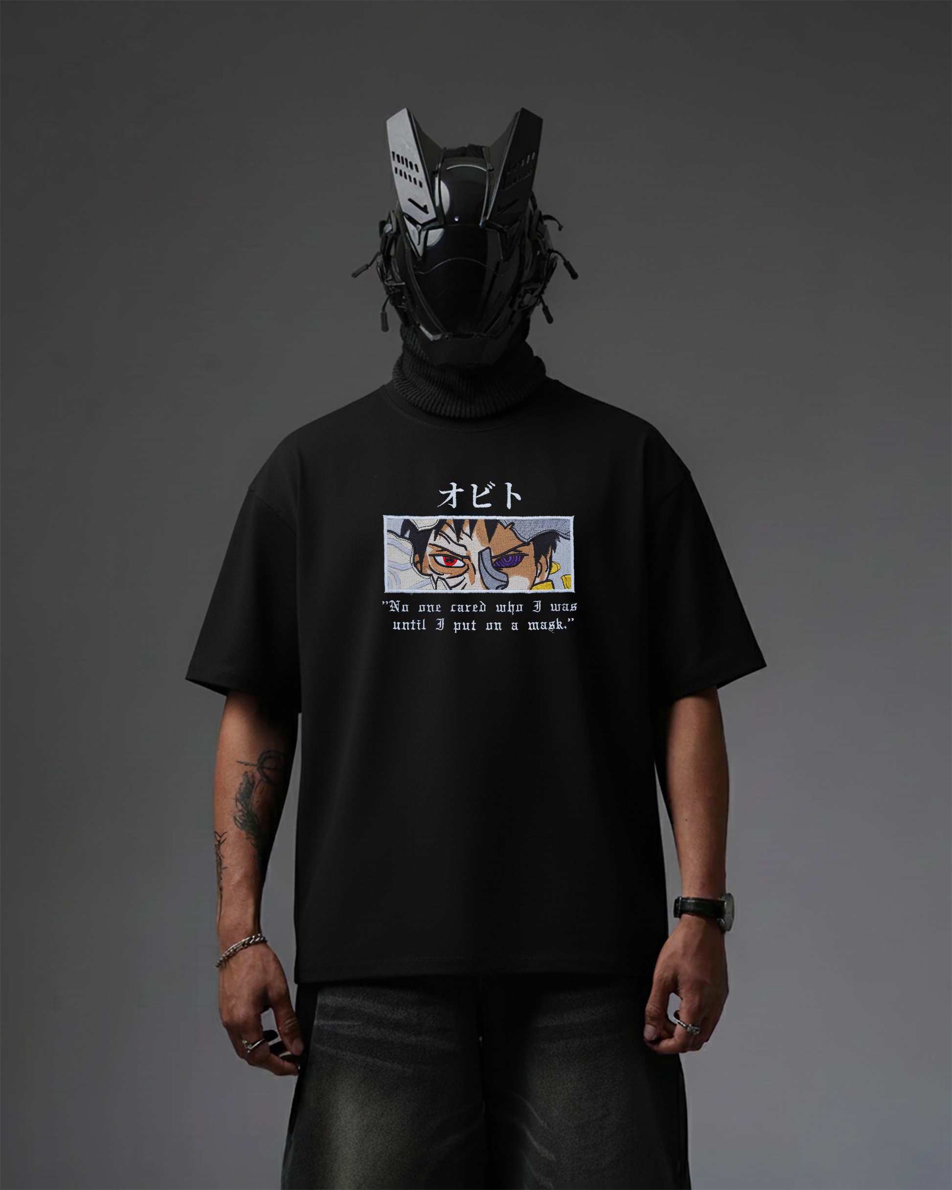 OBITO EMBROIDERY OVER-SIZED T SHIRT
