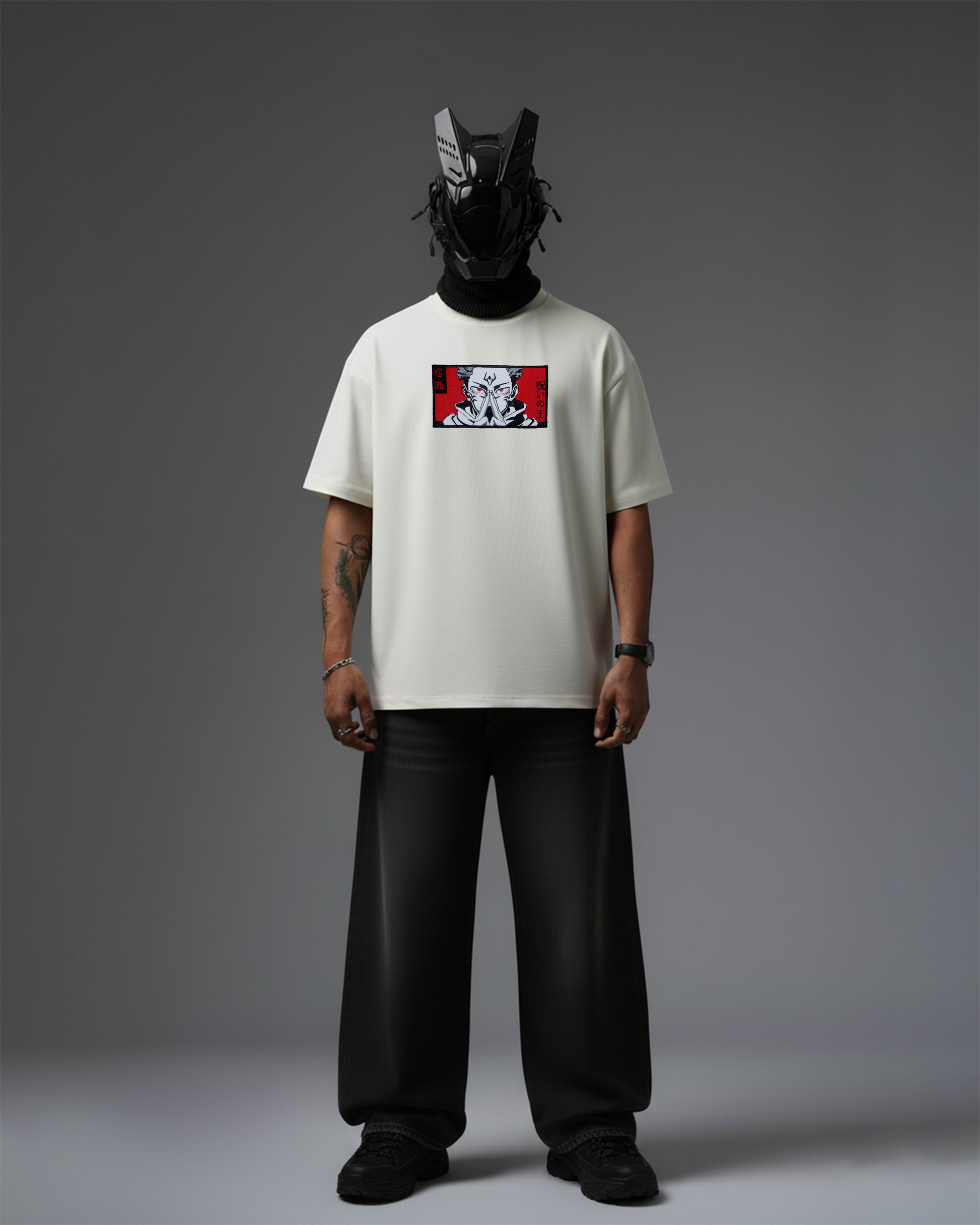 SUKUNA EMBROIDERY OVERSIZED T SHIRT