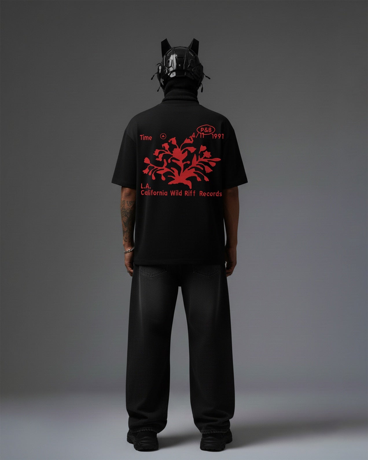 BONSAI TREE EMBROIDERY OVER-SIZED T SHIRT