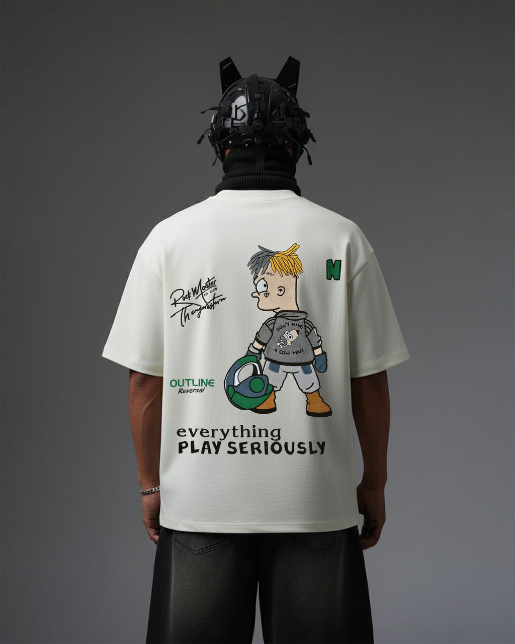 HOWLEY EMBROIDERY OVER-SIZED T SHIRT