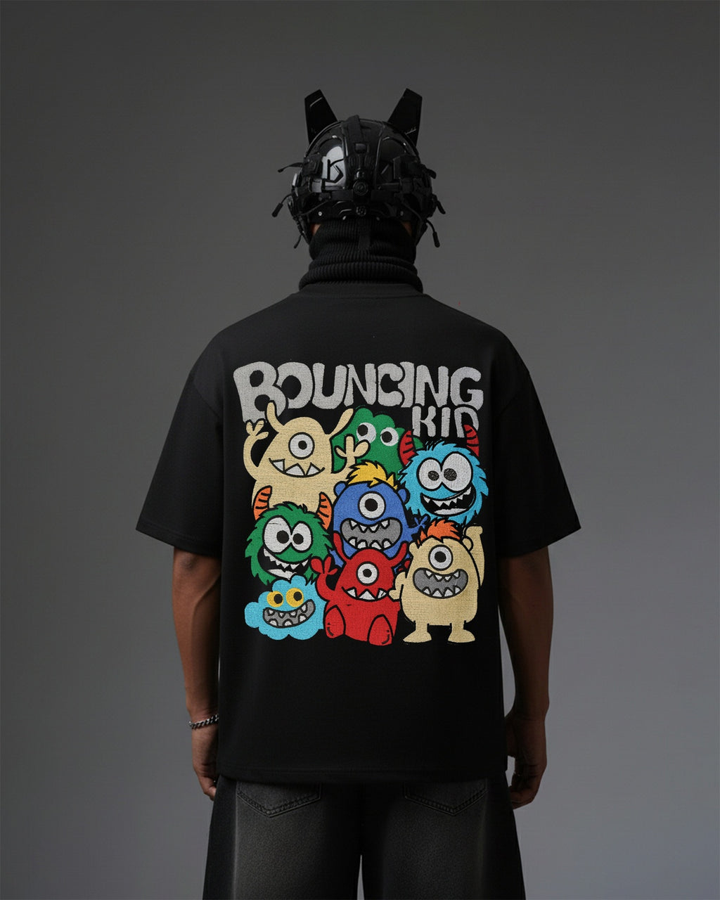 BOUNCING KIDZ EMBROIDERY OVER-SIZED T SHIRT