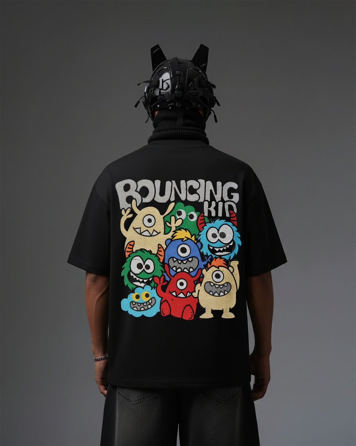 Bouncing Kidz Embroidery Over-Sized T Shirt
