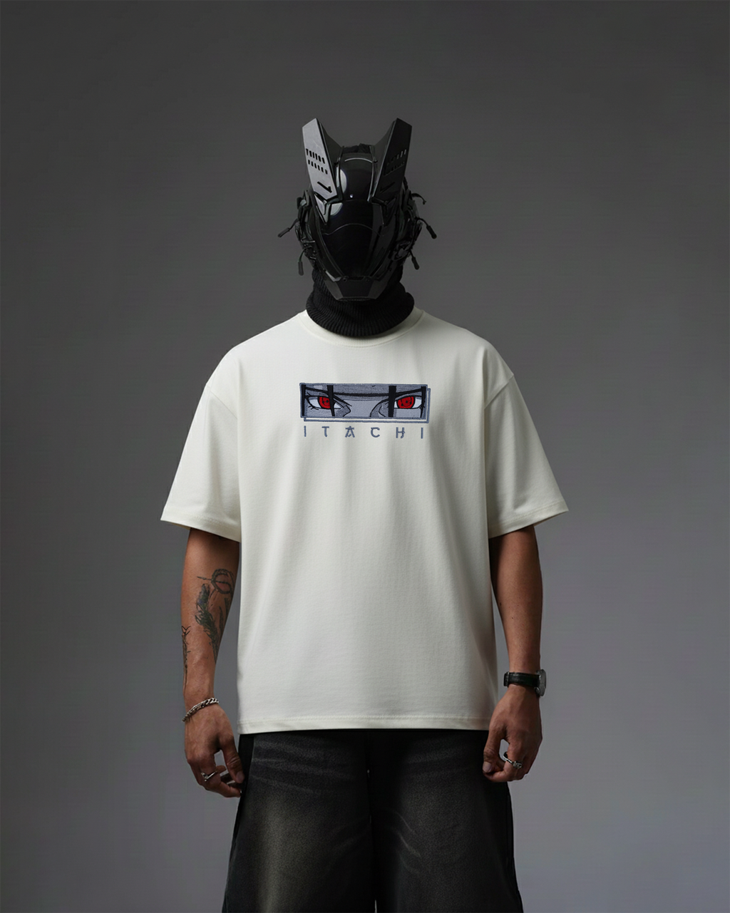 ITACHI EMBROIDERY OVER-SIZED T SHIRT